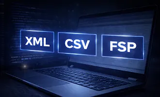 Export to XML, CSV, FSP